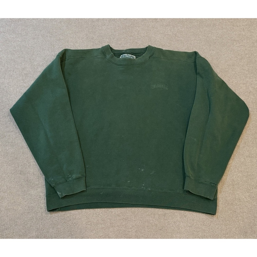 Vintage Levis Sweatshirt Mens XL Green Crewneck Pullover Sweater Embroidered 90s